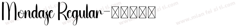 Mondaze Regular字体转换